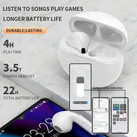 Casti wireless Pro6 Bluetooth 5.0 Control tactil Microfon incorporat