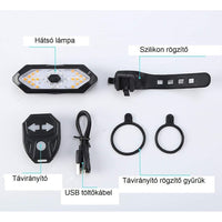 Semnalizare reincarcabila spate pentru biciclete, Plastic, Negru