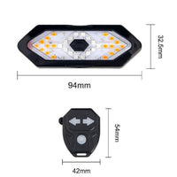 Semnalizare reincarcabila spate pentru biciclete, Plastic, Negru