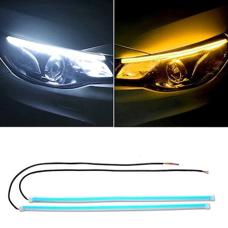 Banda Led Auto Faruri Drl 60 cm cu Semnalizare Secventiala Dinamica Lumini de zi