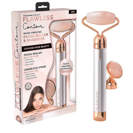 Set aparat de Masaj Facial si Corporal cu Vibratii, Rola din Jad Natural, antirid, lifting facial