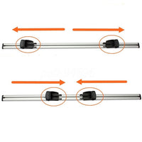 SET2 Bare Transversale Portbagaj din Aluminiu cu antifurt, pentru toate masinile dotate cu bare longitudinale